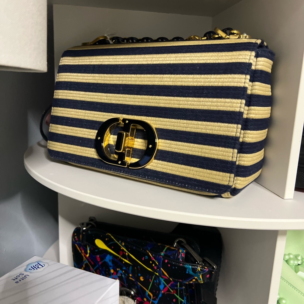 Striped Navy and Gold Women's Bag